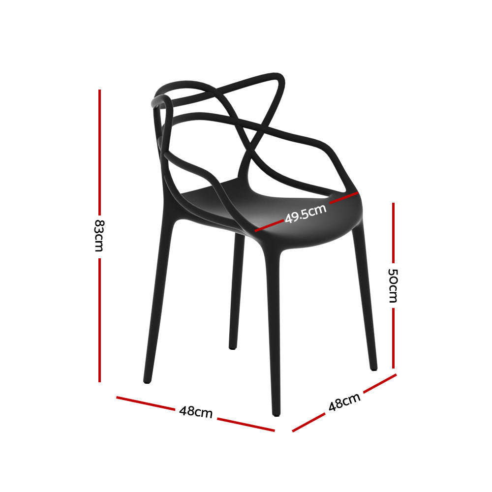 Gardeon 4PC Outdoor Dining Chairs PP Portable Stackable Chair Patio Furniture-Furniture > Outdoor-PEROZ Accessories