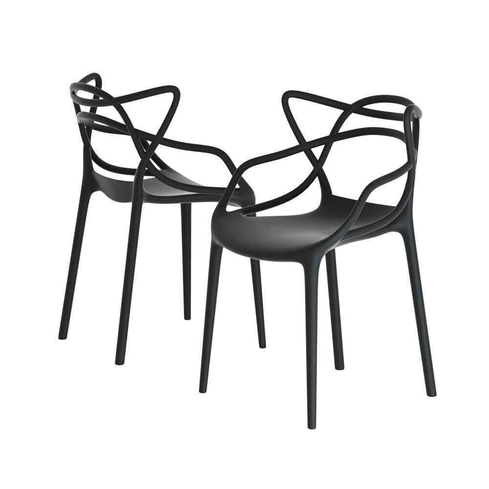 Gardeon 4PC Outdoor Dining Chairs PP Portable Stackable Chair Patio Furniture-Furniture > Outdoor-PEROZ Accessories