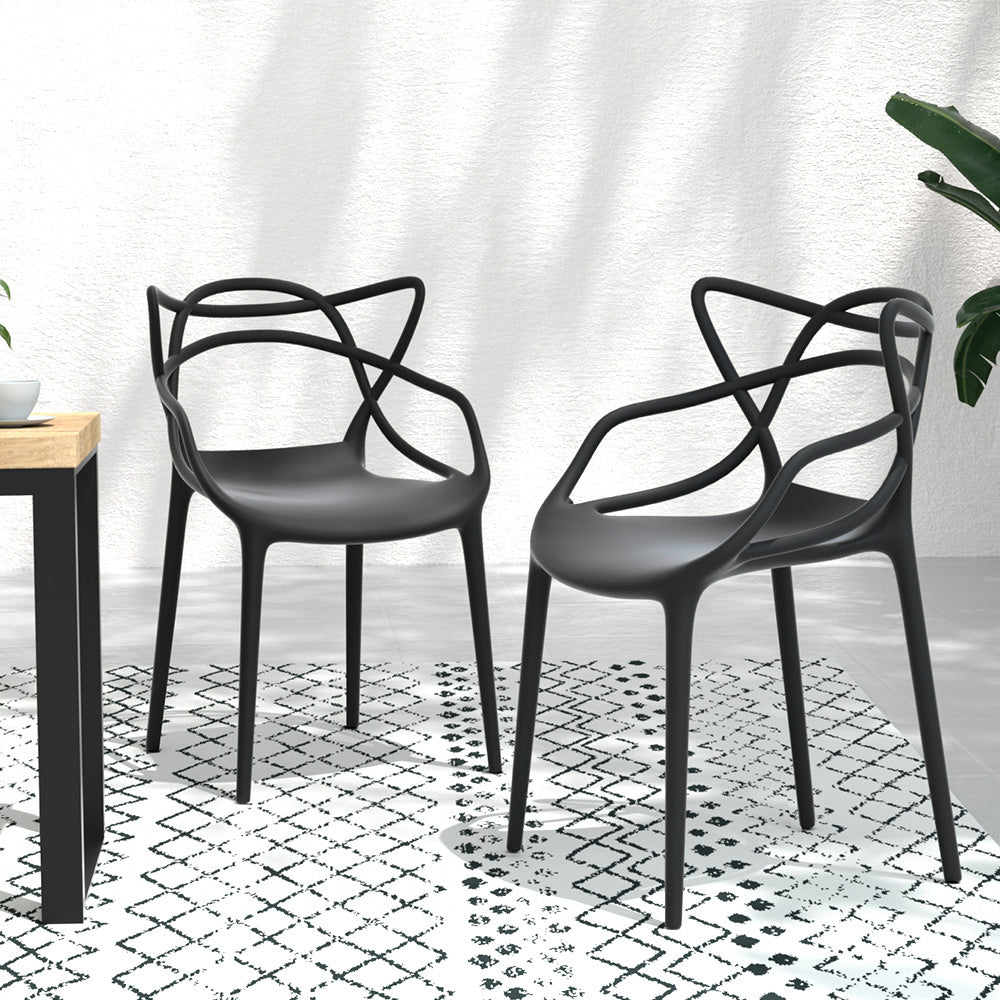 Gardeon 4PC Outdoor Dining Chairs PP Portable Stackable Chair Patio Furniture-Furniture > Outdoor-PEROZ Accessories