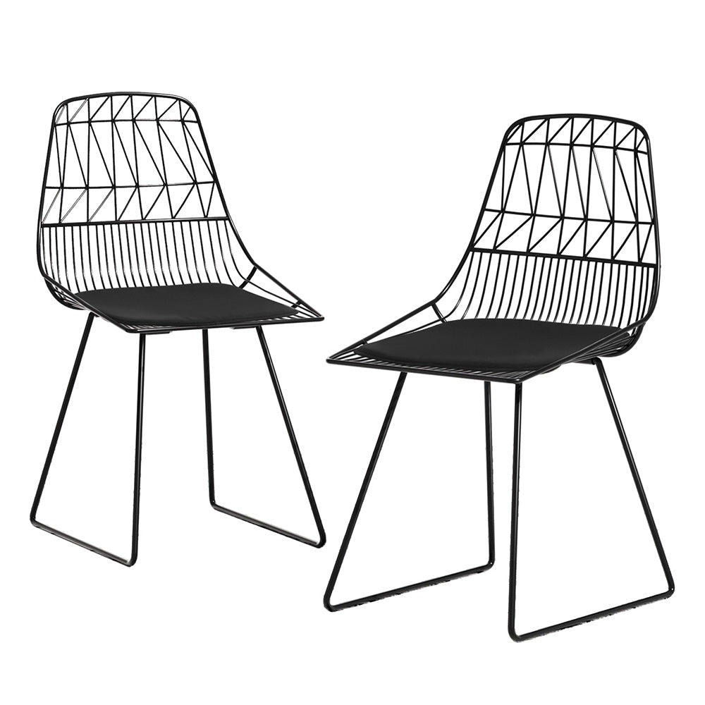 Gardeon 2PC Outdoor Dining Chairs Steel Lounge Chair Patio Garden Furniture-Furniture > Outdoor-PEROZ Accessories