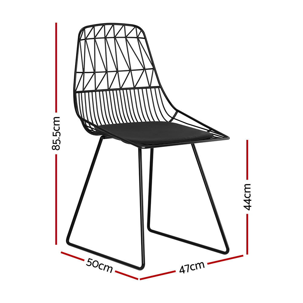 Gardeon 2PC Outdoor Dining Chairs Steel Lounge Chair Patio Garden Furniture-Furniture > Outdoor-PEROZ Accessories