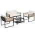 Gardeon 4 Seater Outdoor Sofa Set 4PCS Table Chair Set Garden Patio Furniture-Furniture > Outdoor > Outdoor Sofas & Lounge Sets-PEROZ Accessories