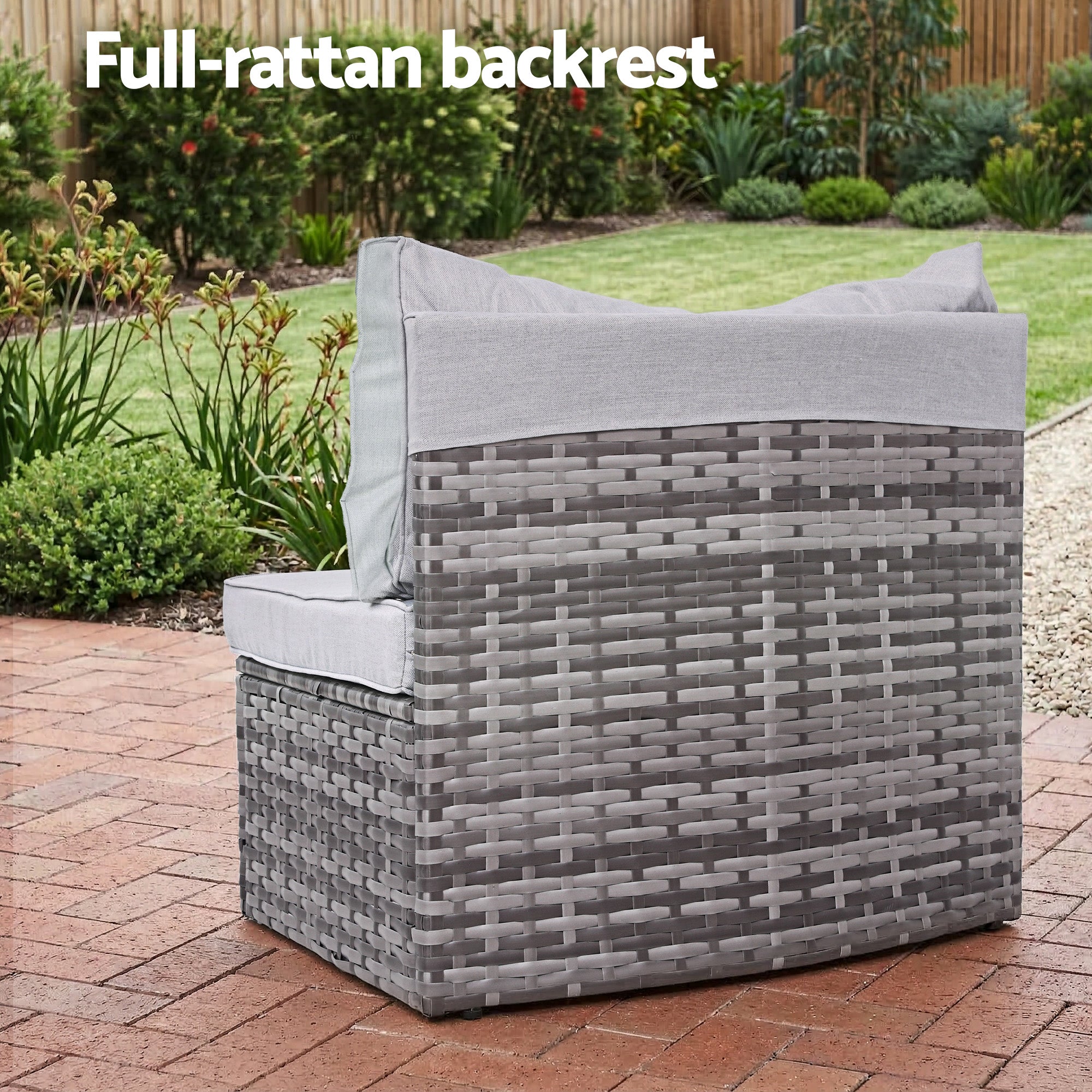 Gardeon 6 Seater Outdoor Sofa Set 9PCS Table Chair Set Garden Rattan Patio Furniture-Furniture > Outdoor > Outdoor Sofas & Lounge Sets-PEROZ Accessories