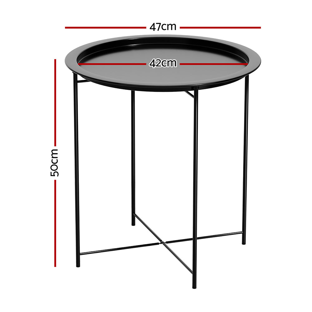 Gardeon Coffee Side Table Steel Outdoor Furniture Indoor Desk Patio Garden-Furniture > Outdoor-PEROZ Accessories