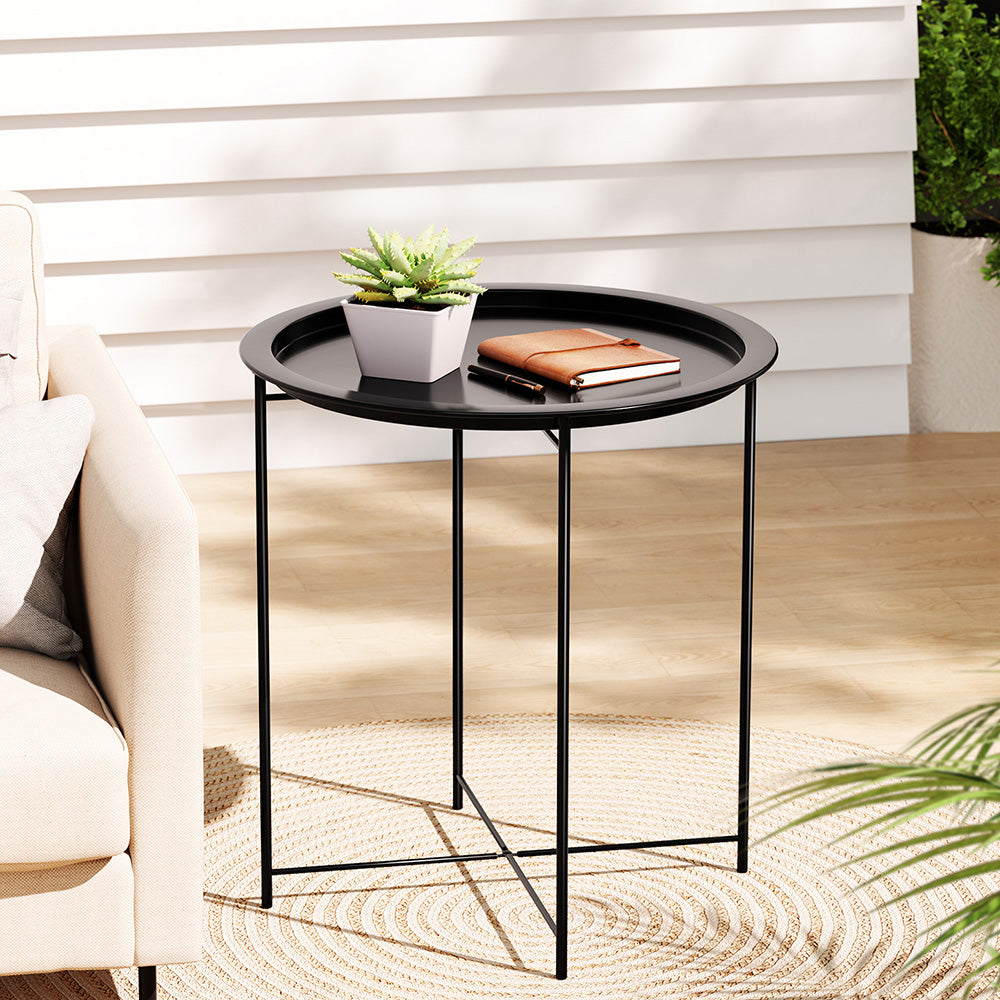 Gardeon Coffee Side Table Steel Outdoor Furniture Indoor Desk Patio Garden-Furniture > Outdoor-PEROZ Accessories