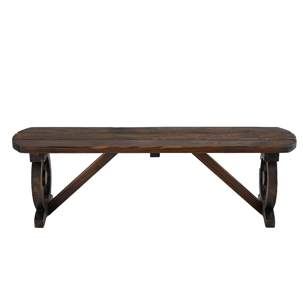 Gardeon Outdoor Garden Bench Seat Wooden Patio Furniture Wagon Dining Chair-Furniture > Outdoor > Outdoor Benches-PEROZ Accessories