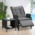 Livsip Outoodr Recliner Chair & Table Sun Lounge Outdoor Furniture Patio Setting-Outdoor Recliners-PEROZ Accessories