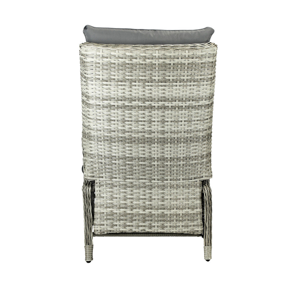 Livsip Outoodr Recliner Chair Sun Lounge & Table Set utdoor Furniture Patio Sofa-Sun Lounges-PEROZ Accessories