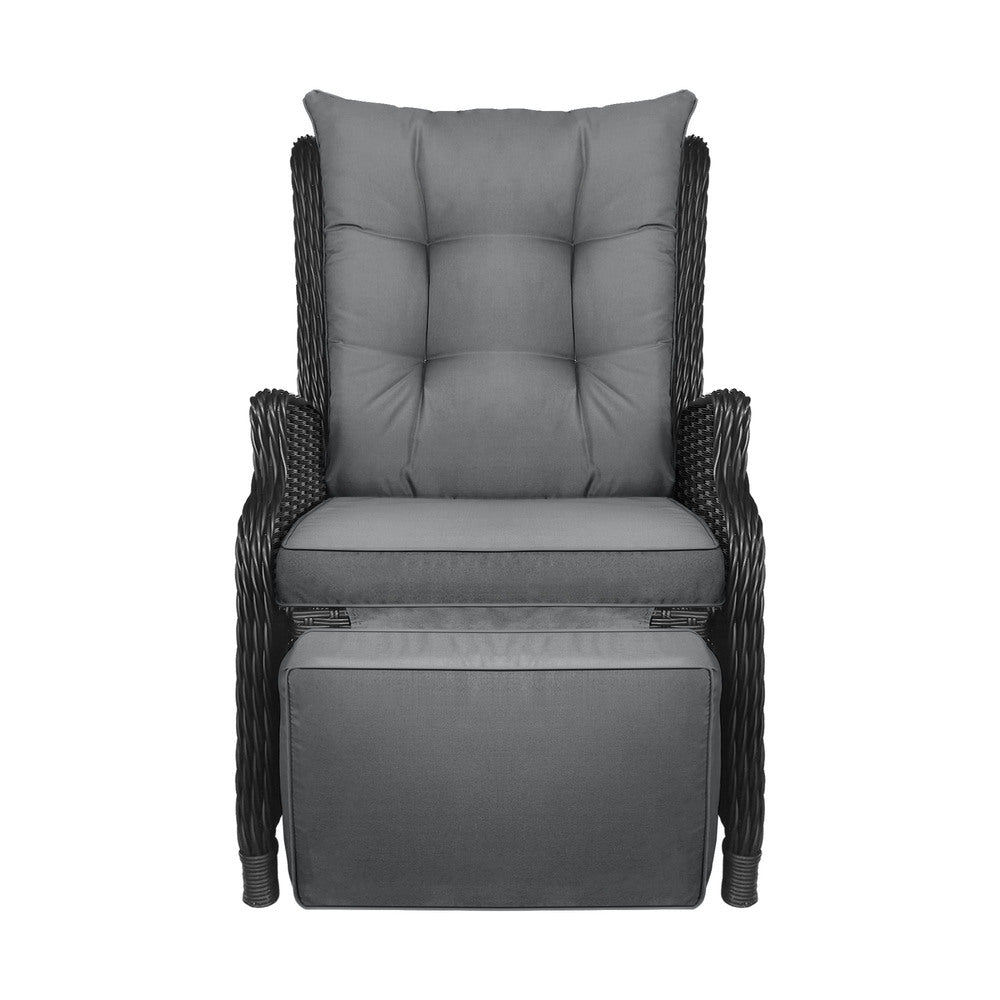 Livsip Outdoor Sun Lounge Garden Chairs Beach Chair Recliner Patio Furniture-Sun Lounges-PEROZ Accessories