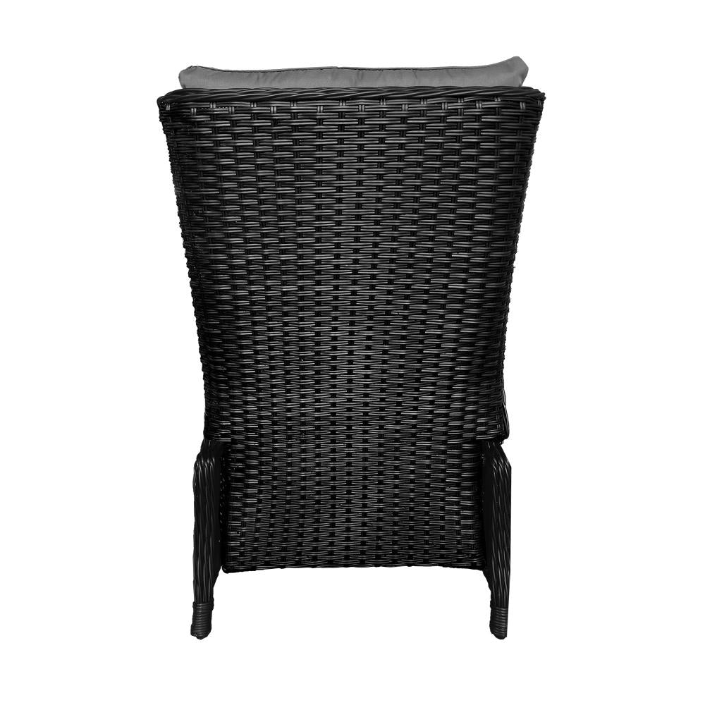 Livsip Sun Lounge Recliner Chairs Outdoor Furniture Patio Wicker Sofa 2 Piece-Outdoor Recliners-PEROZ Accessories
