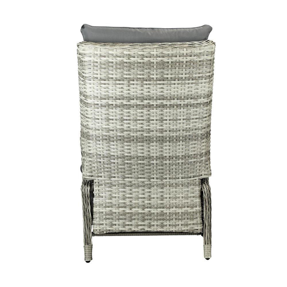 Livsip Recliner Chairs Sun lounge Outdoor Furniture Patio Wicker Sofa Set of 2-Outdoor Recliners-PEROZ Accessories