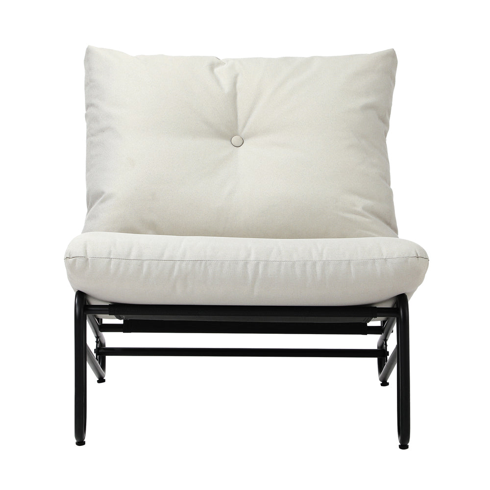 Livsip 2PC Outdoor Lounge Chairs Patio Sofa with Cushions Beige-Outdoor Patio Set-PEROZ Accessories