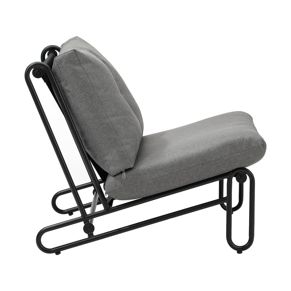 Livsip 2PC Outdoor Lounge Chairs Patio Sofa with Cushions Grey-Outdoor Patio Set-PEROZ Accessories
