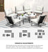 Livsip 8PCS Outdoor Sofa Set Nesting Coffee Table with Chairs Beige-Outdoor Sofa Set-PEROZ Accessories