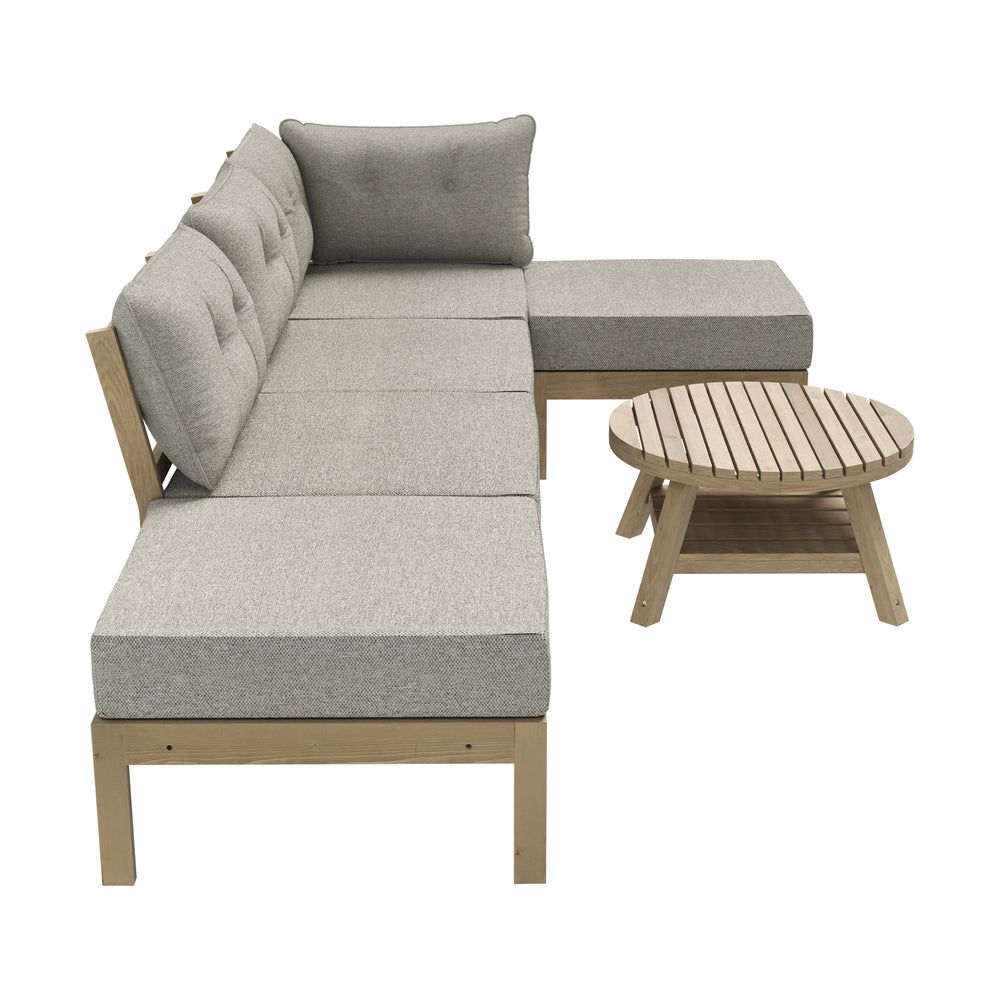 Livsip Outdoor Lounge Sofa Set 7 Piece Garden Furniture-Outdoor Sofa Sets-PEROZ Accessories