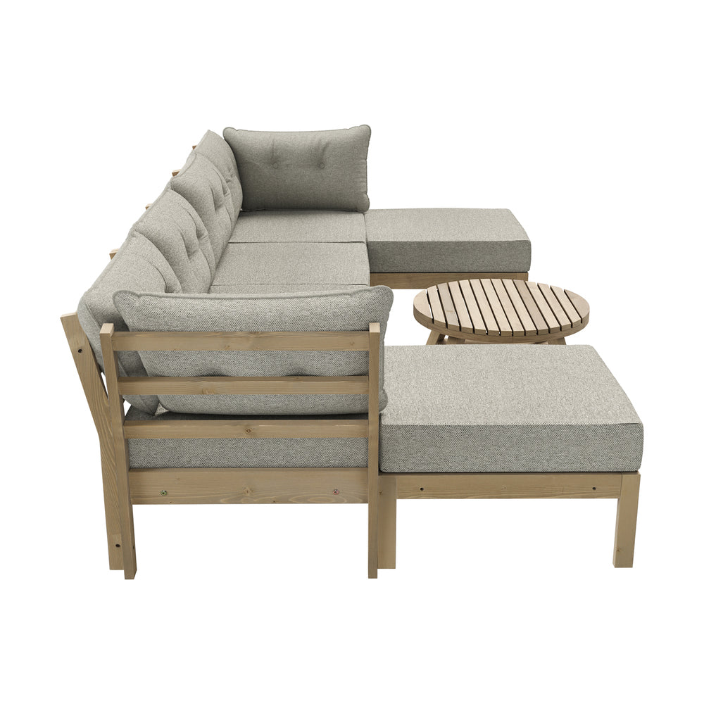 Livsip 6 Piece Outdoor Lounge Sofa Set Garden Furniture-Outdoor Sofa Sets-PEROZ Accessories