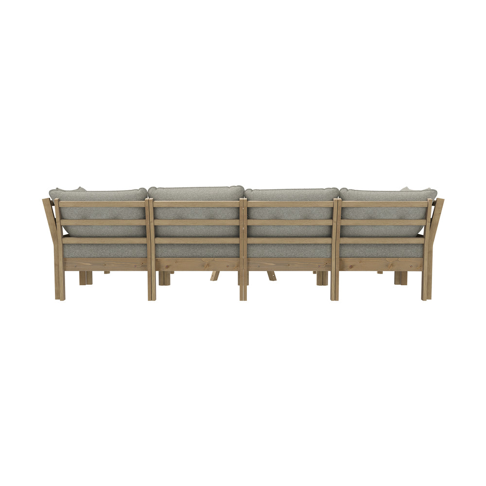 Livsip 6 Piece Outdoor Lounge Sofa Set Garden Furniture-Outdoor Sofa Sets-PEROZ Accessories