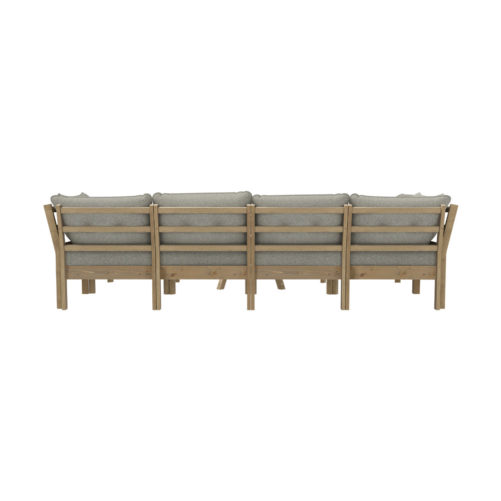 Livsip 7 Piece Outdoor Sofa Set 5-Seater Lounge Setting-Outdoor Sofa Sets-PEROZ Accessories