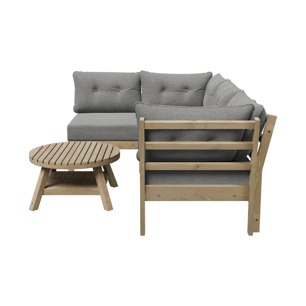 Livsip Outdoor Sofa Set 4 Seater Lounge Setting Patio Furniture Grey-Outdoor Sofa Set-PEROZ Accessories