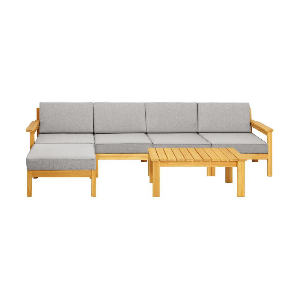 Livsip Outdoor Sofa Setting Garden Lounge Patio Furniture Dining Set 6 Piece-Outdoor Sofa Sets-PEROZ Accessories