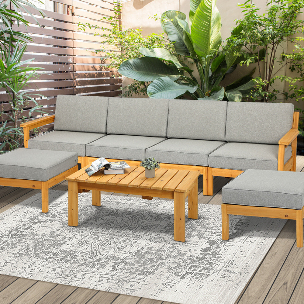 Livsip Outdoor Furniture Sofa Set Garden Lounge Patio Furniture Setting 7 Piece-Outdoor Sofa Sets-PEROZ Accessories