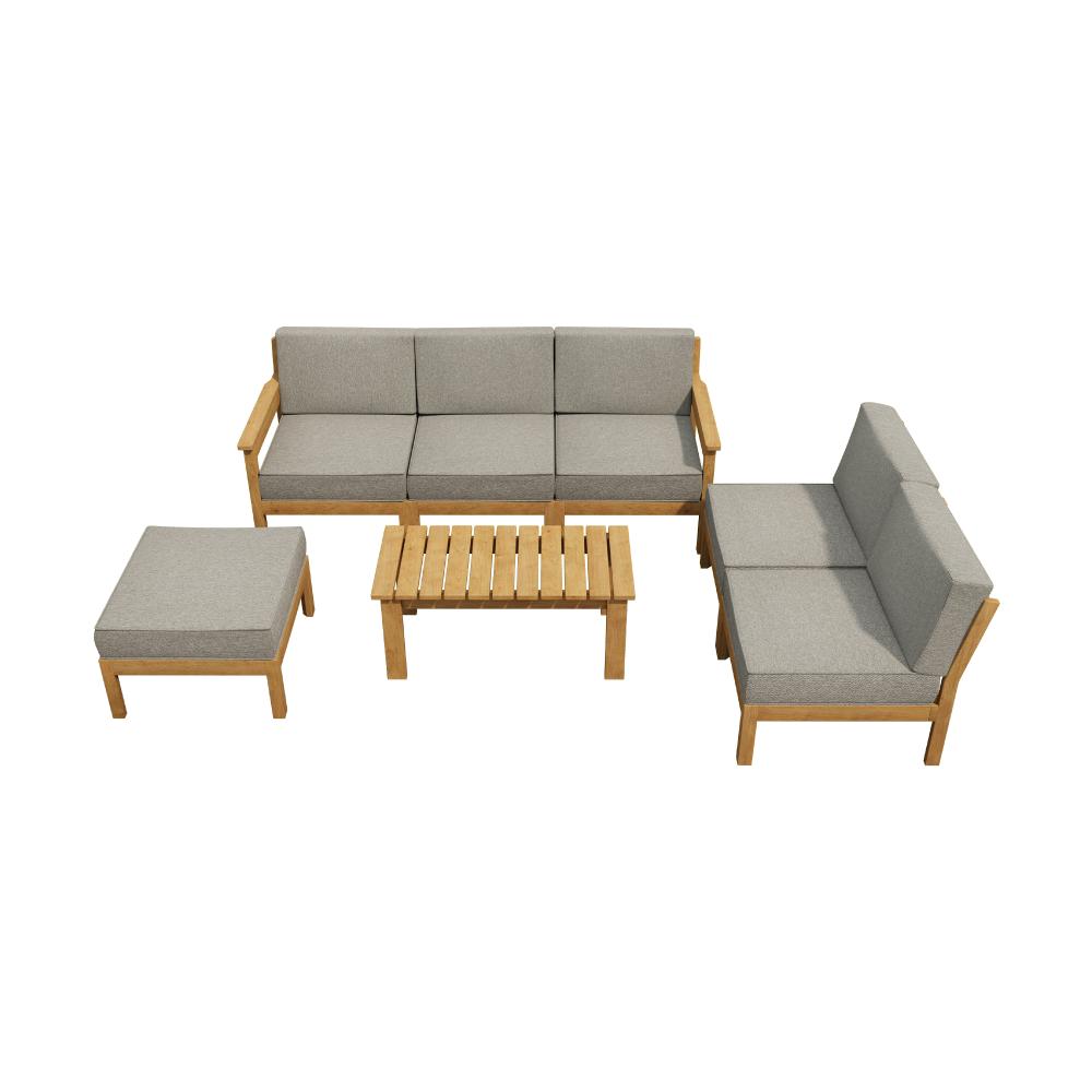 Livsip 7PCS Outdoor Sofa Set Garden Lounge Setting-Outdoor Sofa Sets-PEROZ Accessories