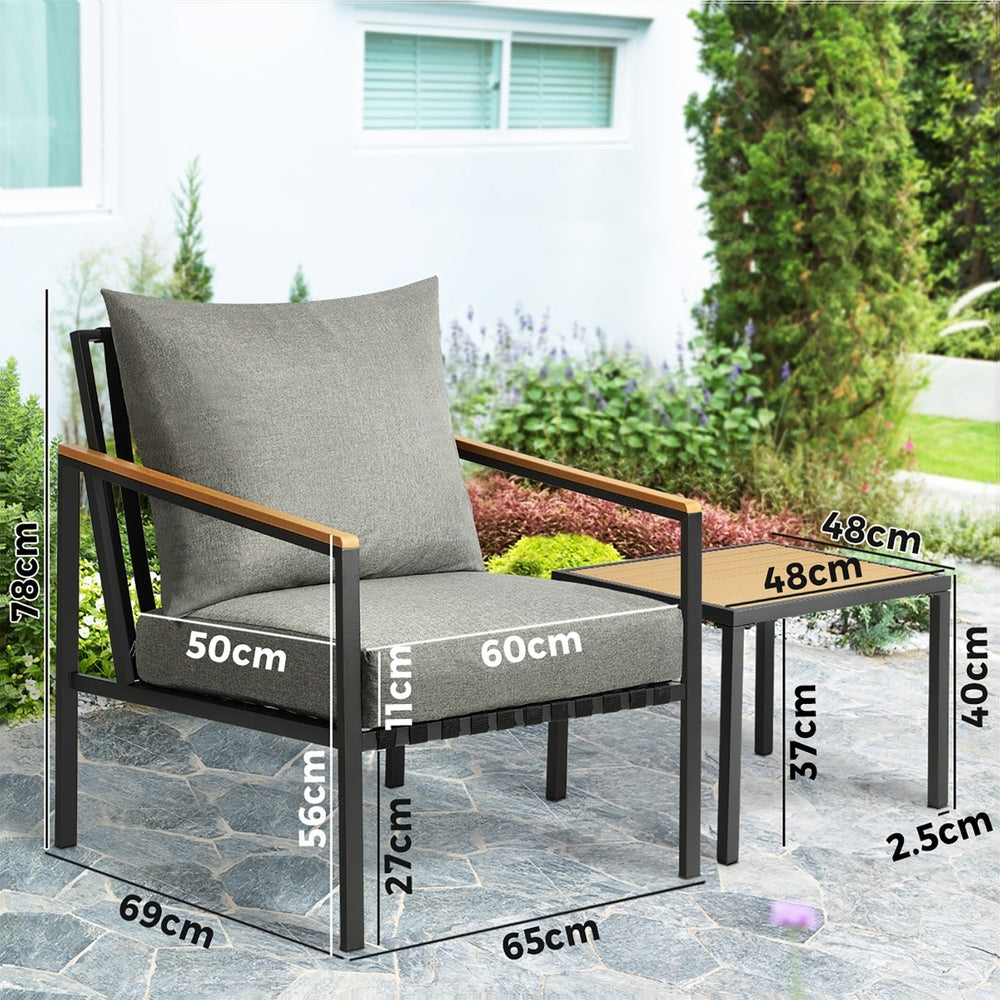 Livsip Outdoor Lounge Chairs & Table Sofa Set Dining Setting Patio Furniture-Outdoor Patio Sets-PEROZ Accessories