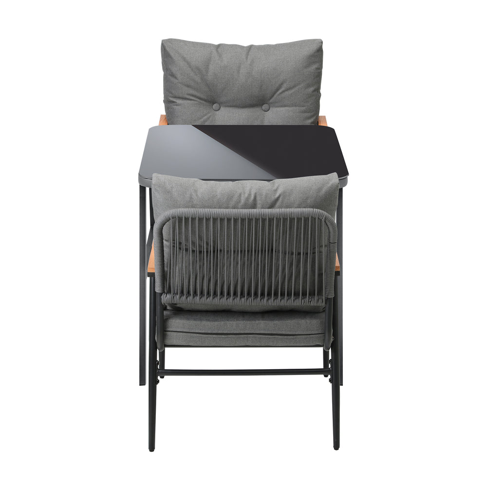 Livsip Outdoor Dining Set Patio Table and Chairs 2 Seater-Outdoor Dining Set-PEROZ Accessories