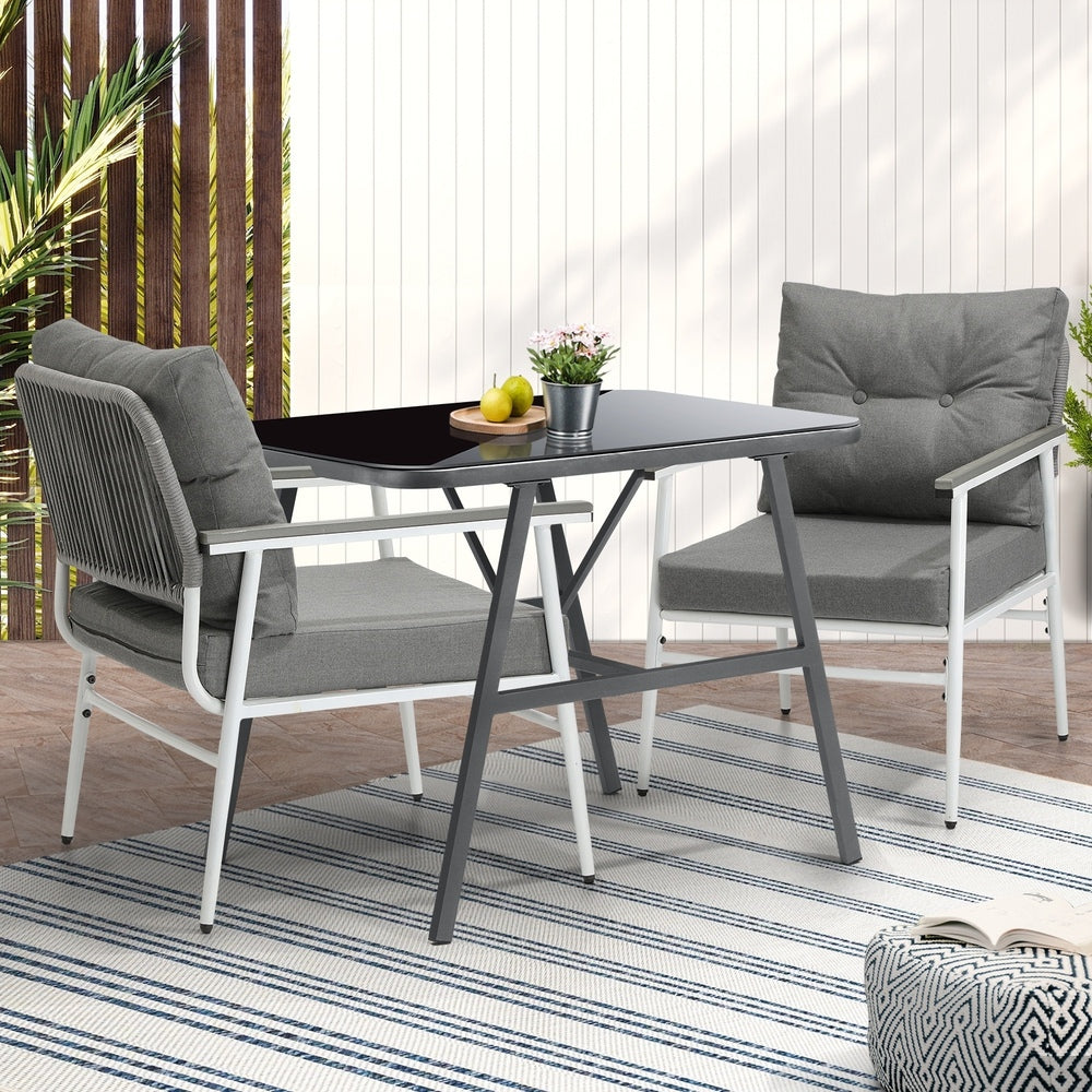 Livsip Outdoor Dining Set Patio Table and Chairs 3PCS-Outdoor Dining Set-PEROZ Accessories