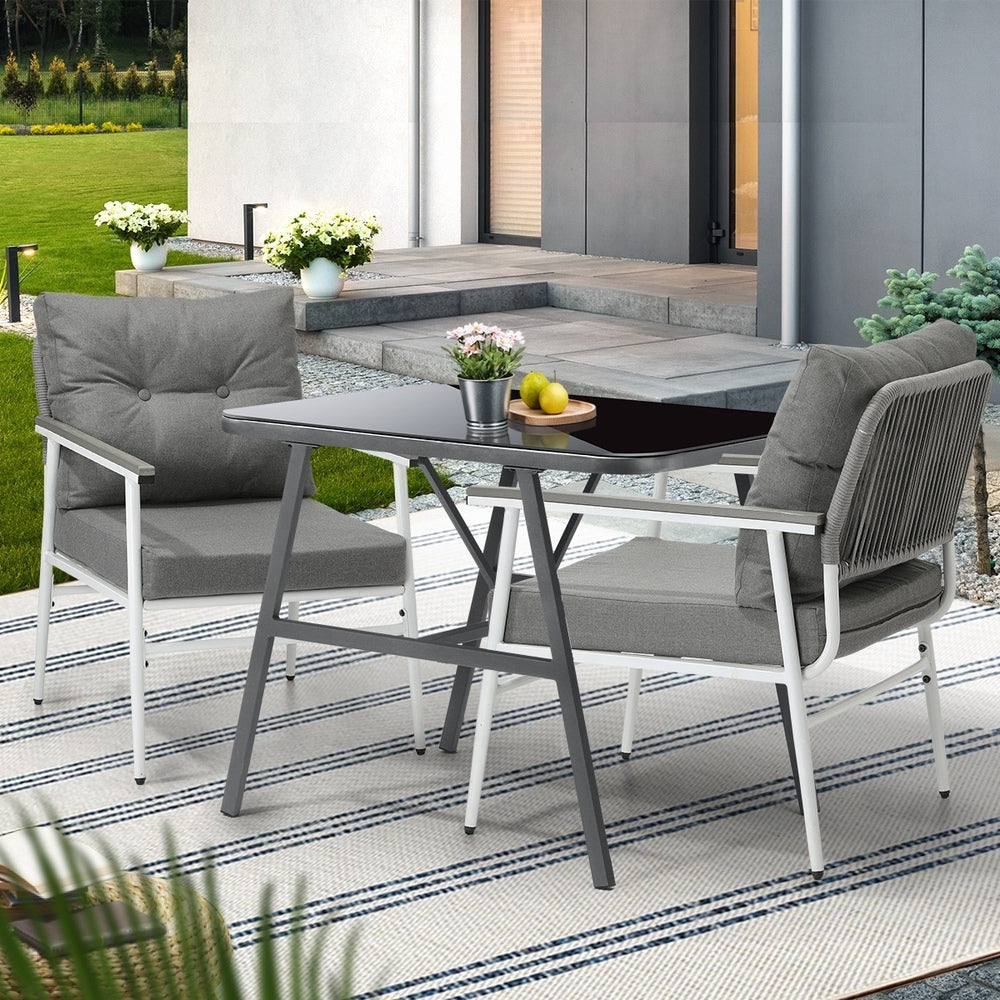 Livsip Outdoor Dining Set Patio Table and Chairs 3PCS-Outdoor Dining Set-PEROZ Accessories
