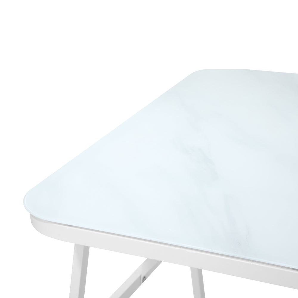 Livsip Outdoor Dining Table Patio Indoor White Marble-style-Outdoor Dining Set-PEROZ Accessories