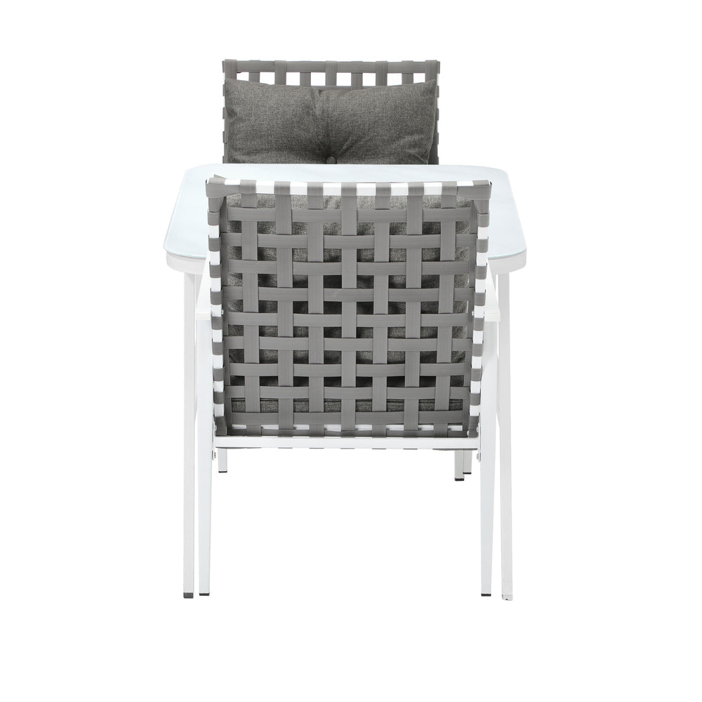 Livsip Outdoor Dining Set Rattan Chair Marble-style Table-Outdoor Dining Set-PEROZ Accessories
