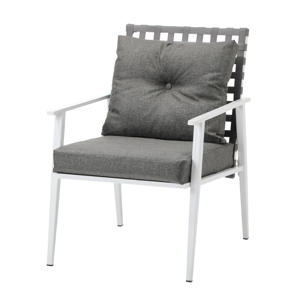 Livsip Outdoor Dining Set Rattan Chair Marble-style Table-Outdoor Dining Set-PEROZ Accessories