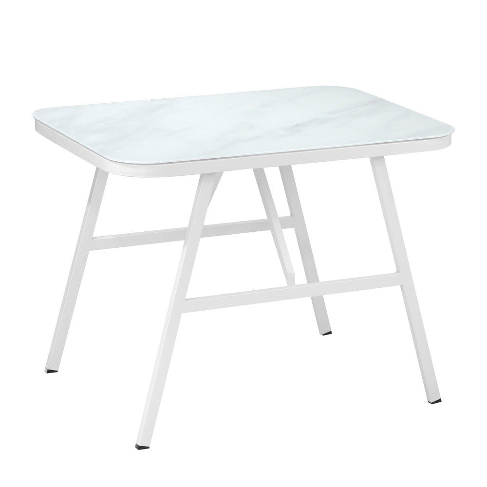 Livsip Outdoor Dining Set Marble-style Table 3 Piece-Outdoor Dining Set-PEROZ Accessories