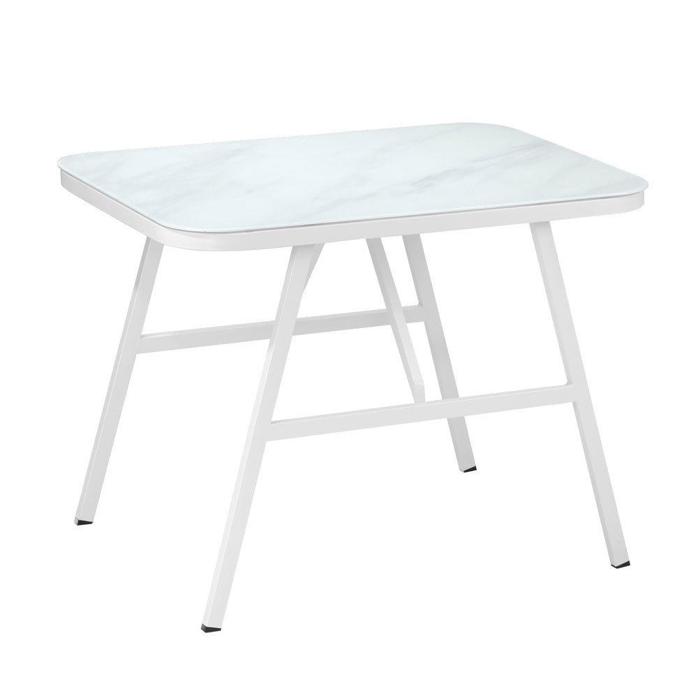 Livsip Outdoor Dining Set Patio Marble-style Table 3PCS-Outdoor Dining Set-PEROZ Accessories