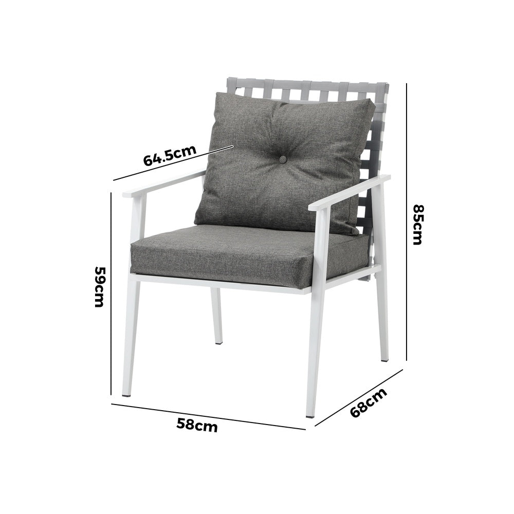Livsip 2PCS Outdoor Armchairs Rattan Backrest White-Outdoor Patio Set-PEROZ Accessories