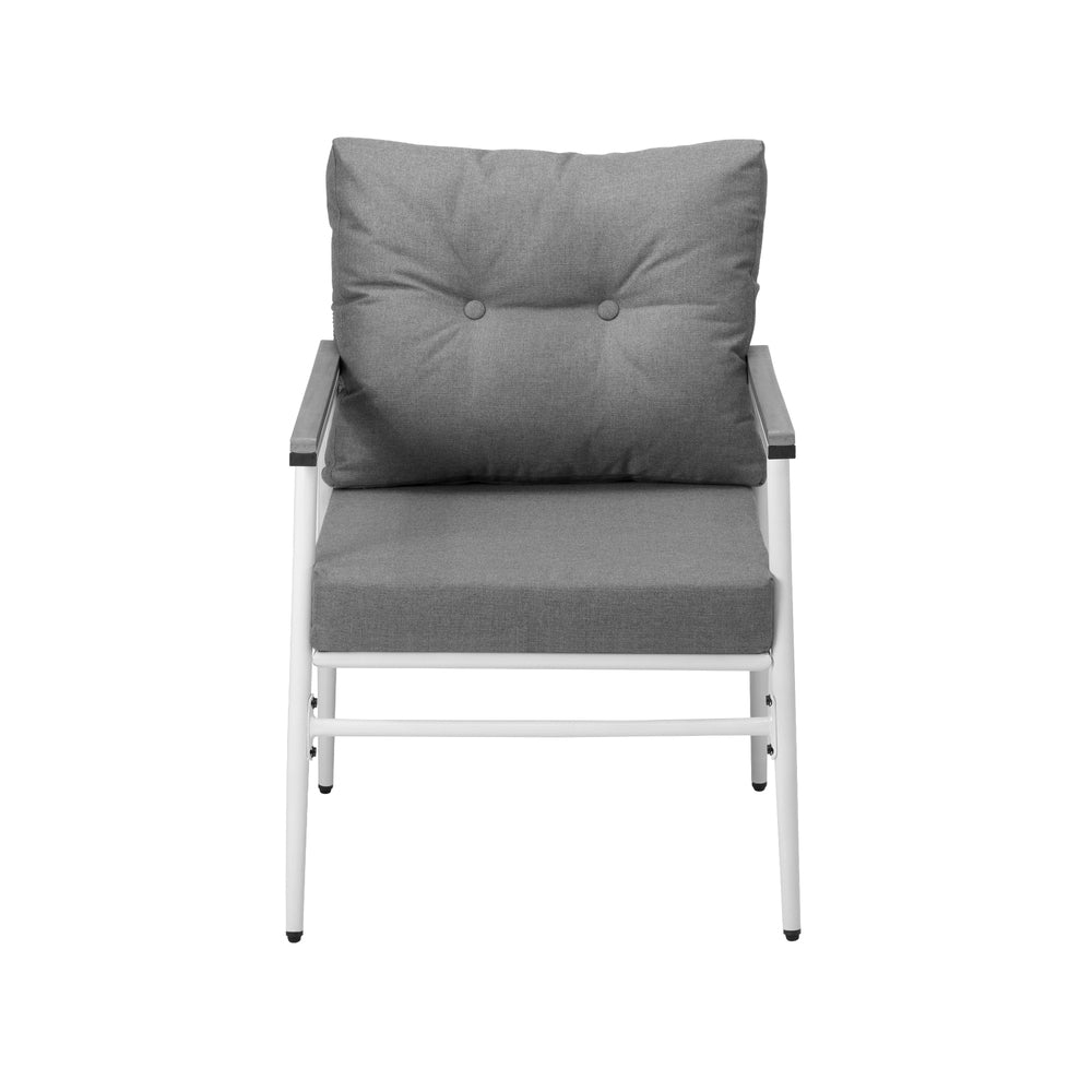 Livsip 2PCS Outdoor Chairs Set Garden Patio Armchair White-Outdoor Patio Set-PEROZ Accessories