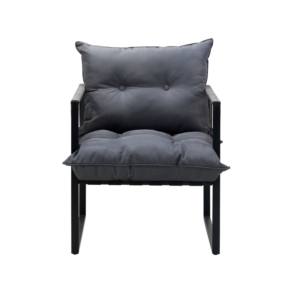 Livsip 2PCS Outdoor Patio Chairs Garden Sofa Set PE Wicker Grey-Outdoor Patio Set-PEROZ Accessories