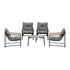 Livsip 4 Seater Outdoor Patio Set 70CM Round Grey Marble Table-Outdoor Patio Set-PEROZ Accessories