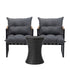 Livsip Outdoor Patio Set Ice Bucket Black Table Rattan Bistro Set 3pcs-Outdoor Patio Set-PEROZ Accessories