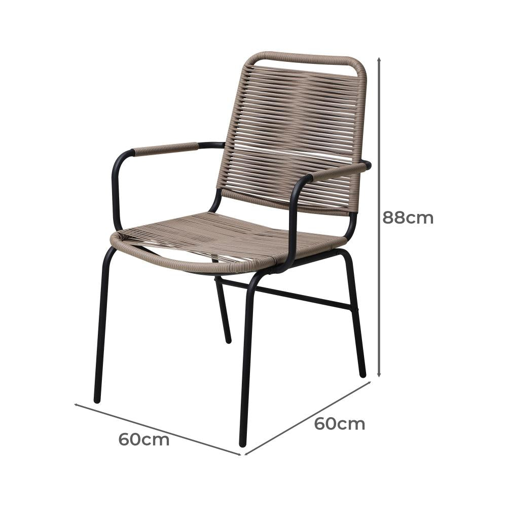 Livsip 2X Outdoor Dining Chairs Outdoor Patio Chairs Garden Furniture-Outdoor Patio Sets-PEROZ Accessories