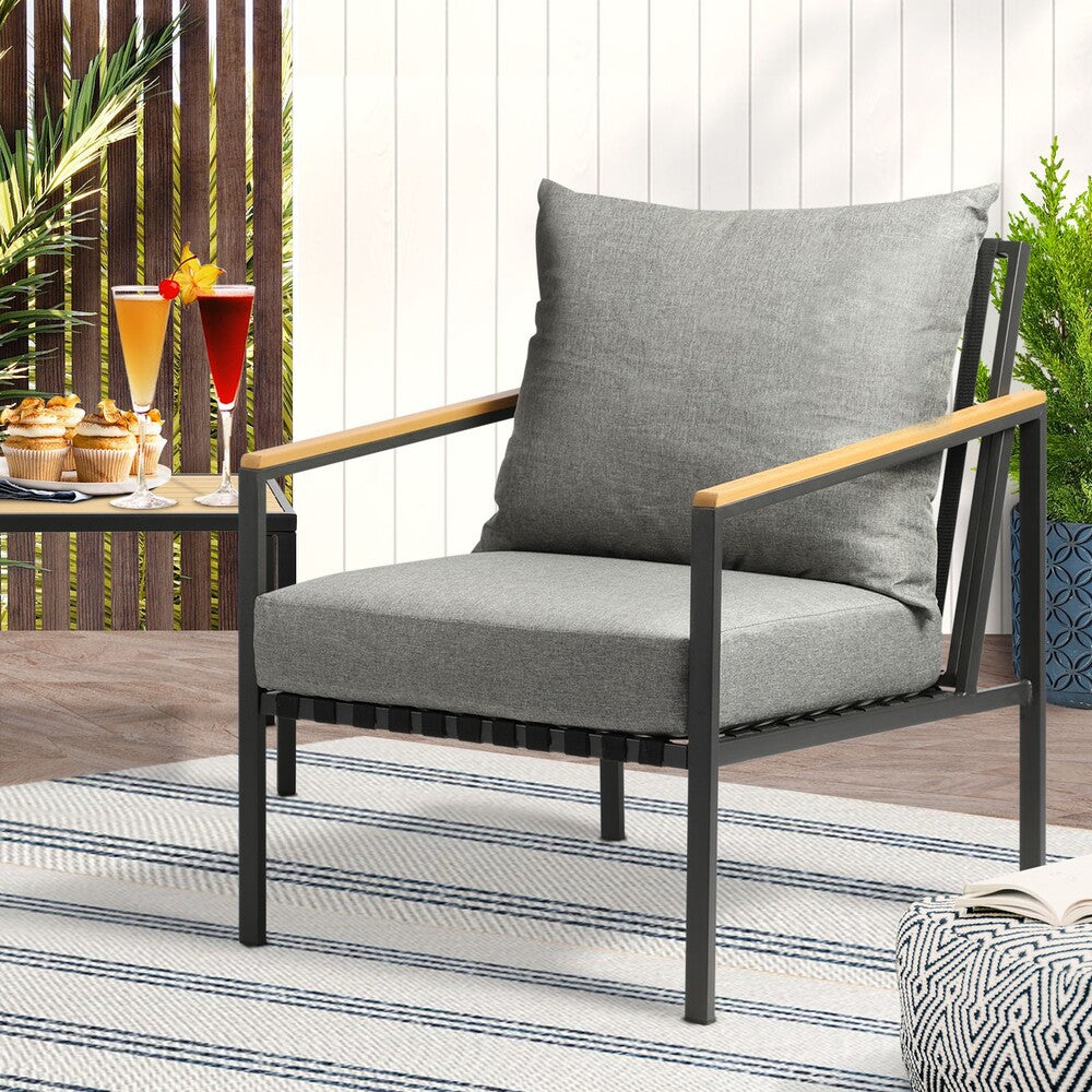 Livsip Outdoor Lounge Chairs Patio Furniture Chairs Garden Sofa with Cushions-Outdoor Patio Set-PEROZ Accessories