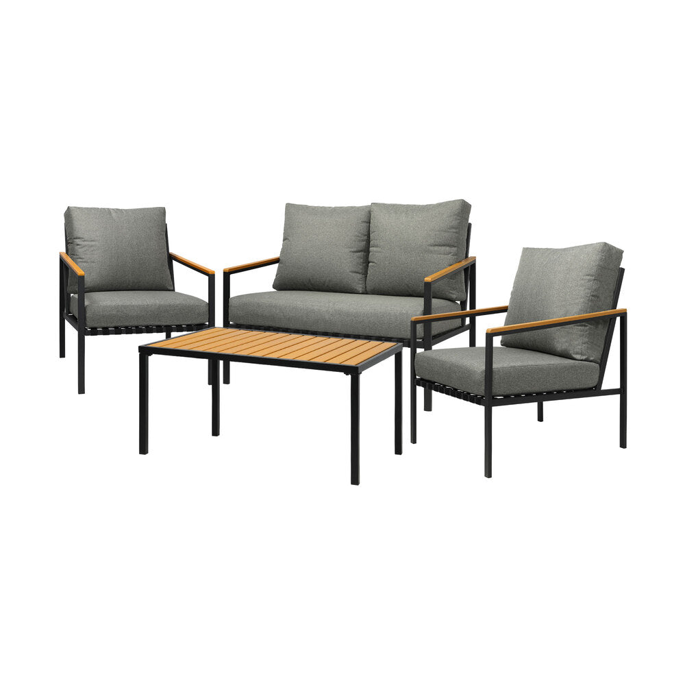 Livsip Outdoor Furniture 4-Piece Setting Bistro Set Dining Chairs Patio Setting-Outdoor Patio Sets-PEROZ Accessories