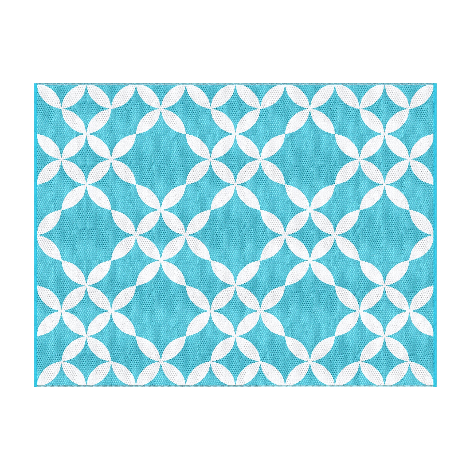 Gardeon Outdoor Rugs 274x366cm Large Carpet Reversible Area Mat PP Dual-Sided Patio Rug Light Blue-Home & Garden > Rugs > Outdoor Rugs-PEROZ Accessories