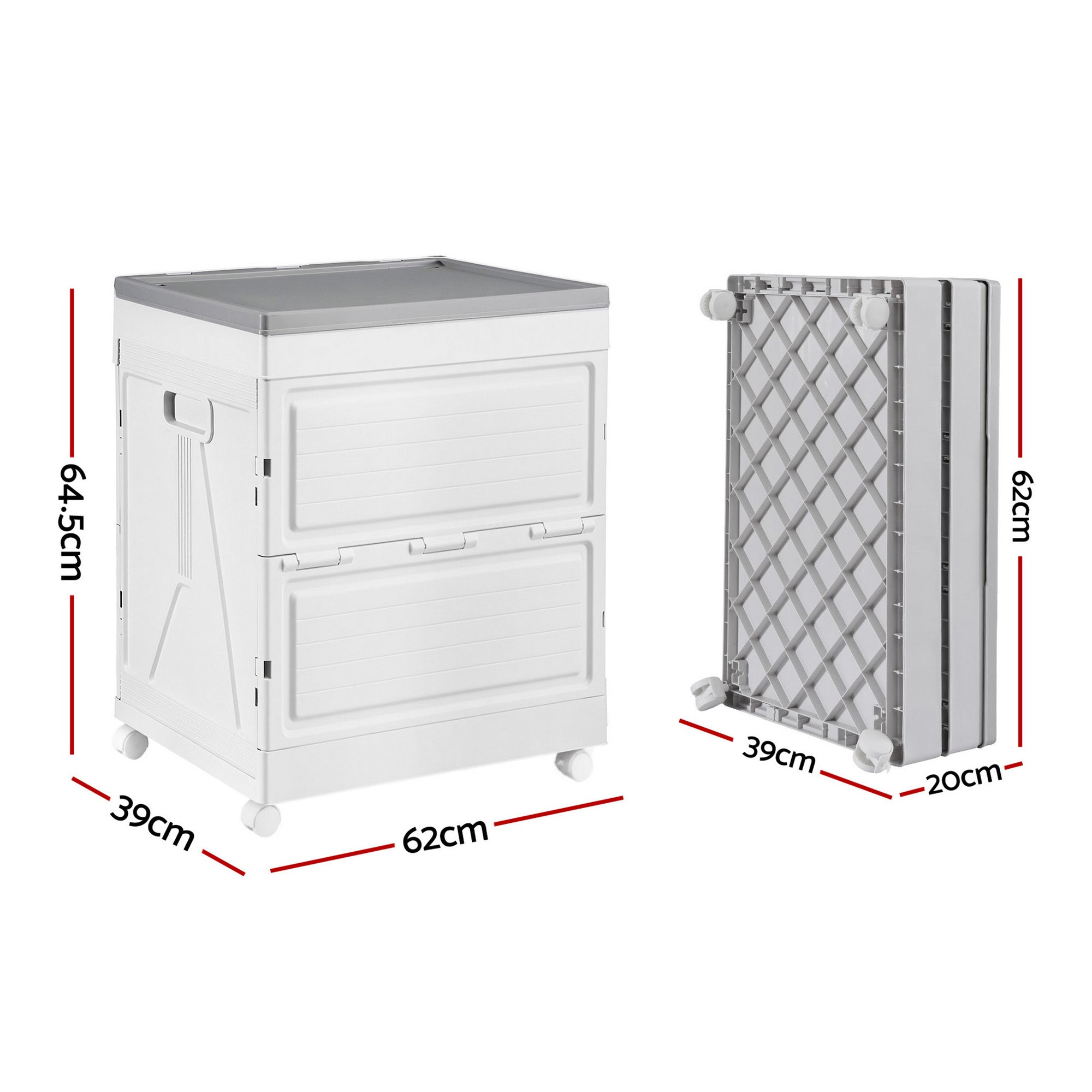 Gardeon 159L Outdoor Storage Box Stackable Cupboard Camping Organizer Wheels-Home & Garden > Storage > Storage Boxes-PEROZ Accessories