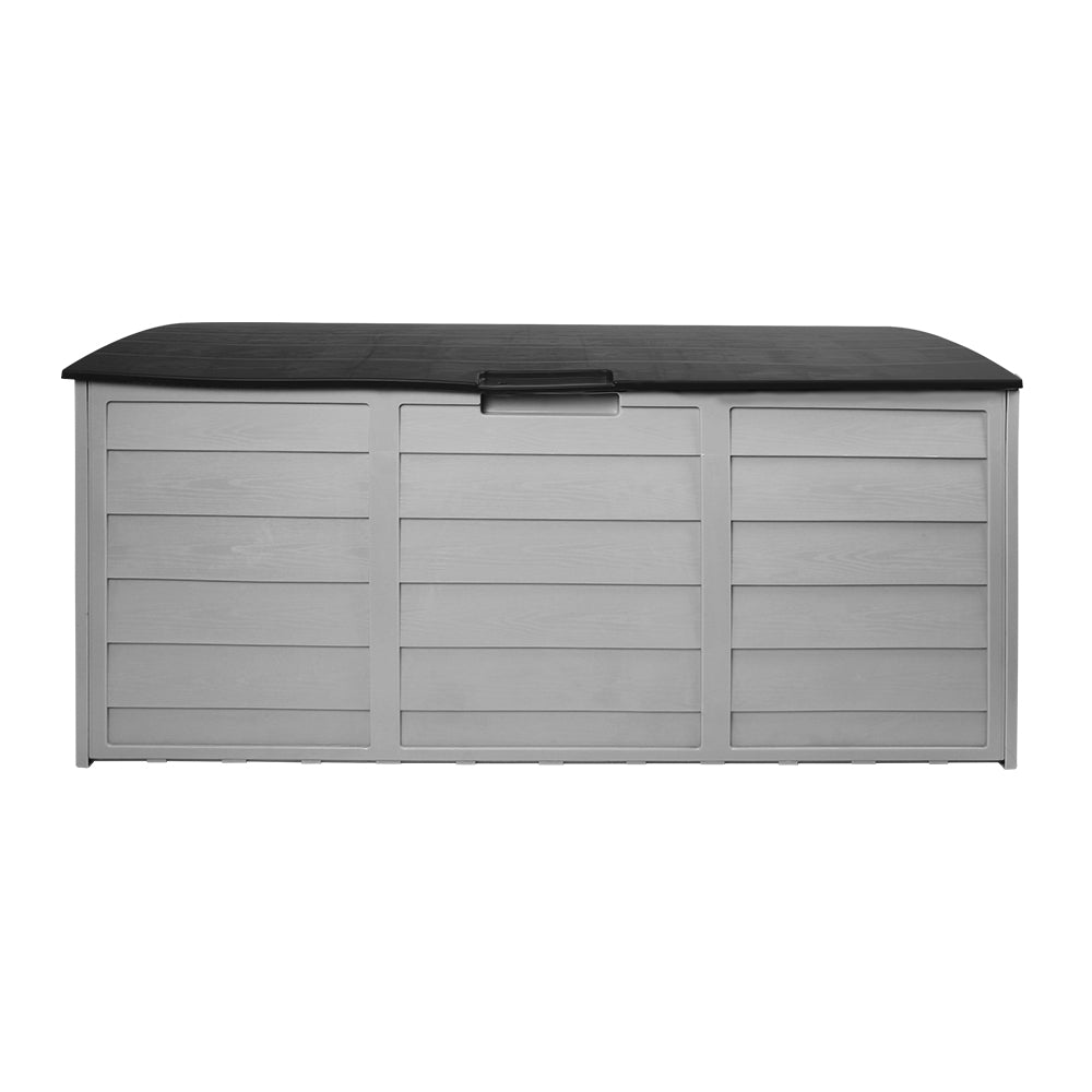 Gardeon Outdoor Storage Box 290L Lockable Organiser Garden Deck Shed Tool Black-Outdoor Storage Boxes-PEROZ Accessories