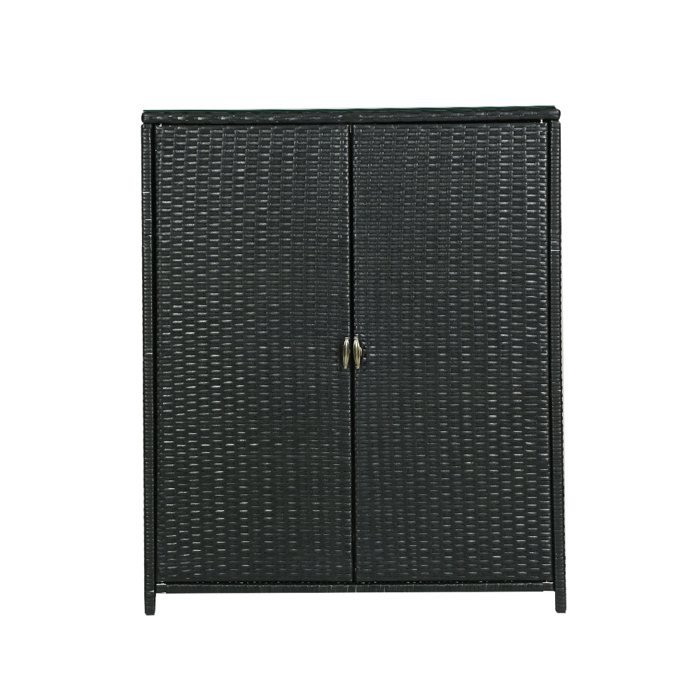 Gardeon Outdoor Storage Cabinet Box Garage Wicker Shelf Chest Garden Shed Tools-Outdoor Storage Cabinets-PEROZ Accessories