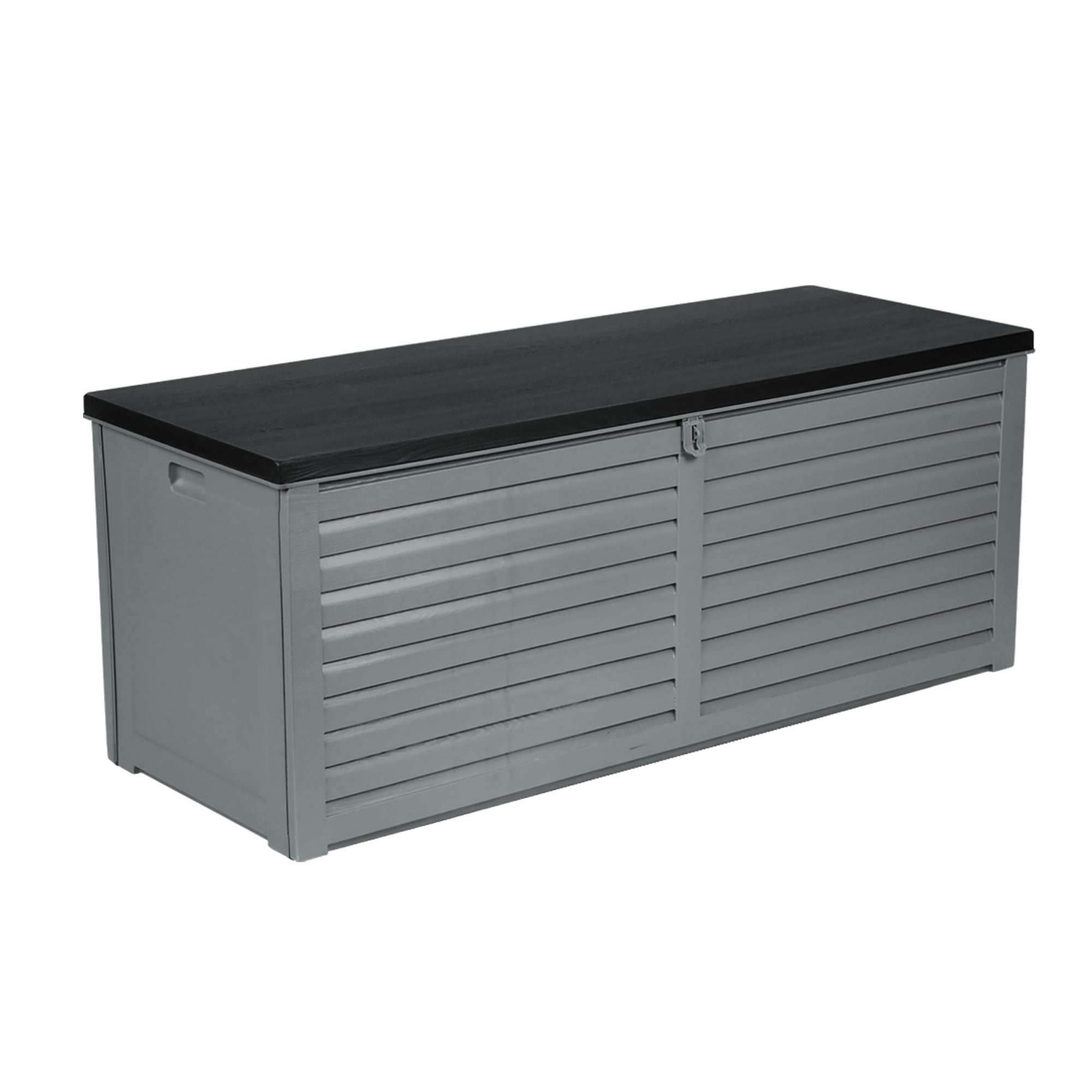 Gardeon Outdoor Storage Box 390L Container Lockable Garden Bench Tools Toy Shed Black-Outdoor Storage Boxes-PEROZ Accessories