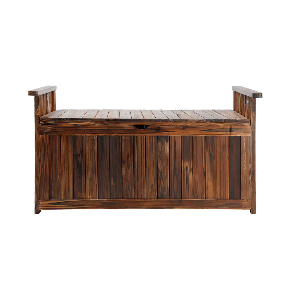 Livsip Outdoor Storage Box Wooden Garden Bench L Charcoal-Outdoor Storage Boxes-PEROZ Accessories