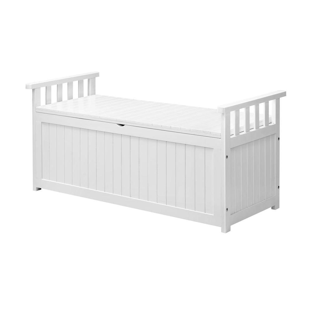 Livsip Outdoor Storage Box Garden Bench Wooden Cabinet Container Chest Toy Tool-Outdoor Storage Boxes-PEROZ Accessories
